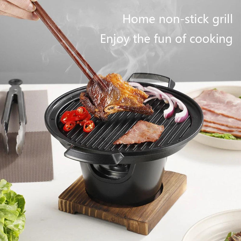 Single Alcohol Heater BBQ Grill Holder Non-stick Solid Alcohol Stove Grill Easy To Clean Japanese Kitchen Tool for Garden BBQ - outbackstore
